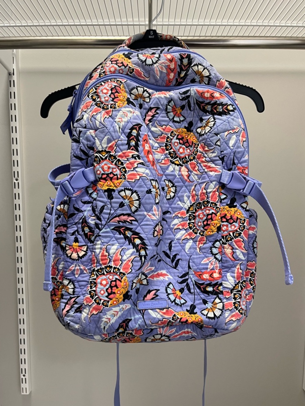 Vera Bradley Lavender Floral Quilted Extra Large Backpack